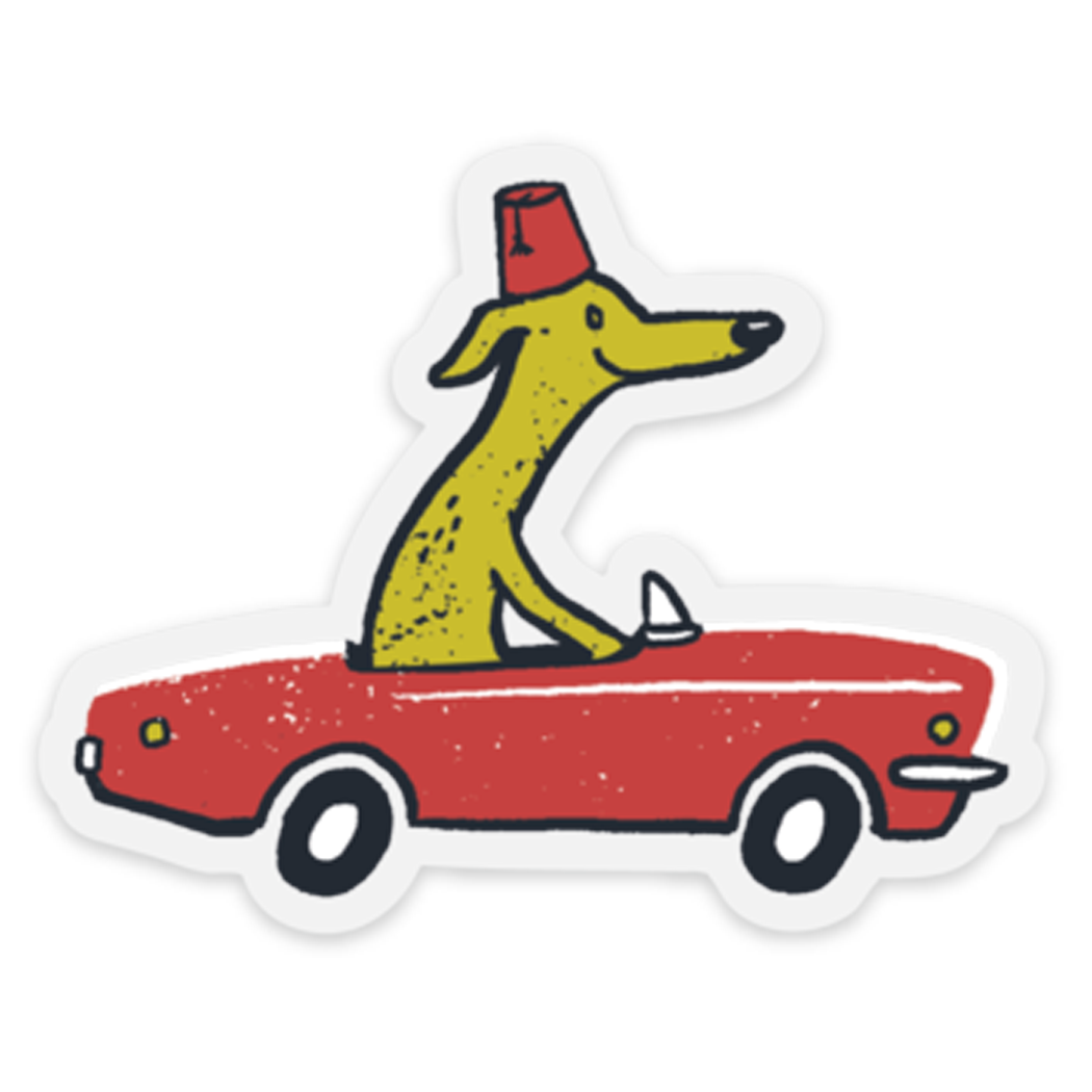 Doggie Driver Sticker